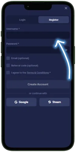 E-Mail und Passwort Duel Casino