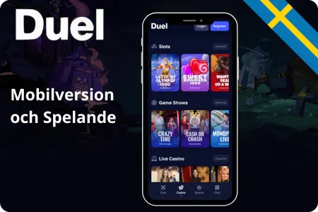 Duel Casino mobilversion - casinoapp på din telefon