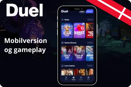 Duel Casino mobilversion - casino app på telefon