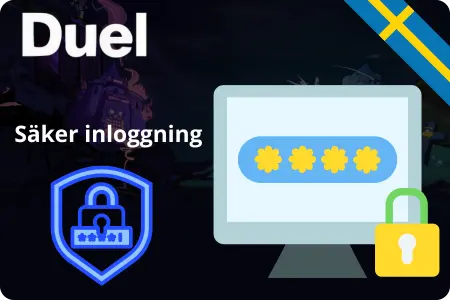 Duel casino säker inloggning – lås och lösenordsfält