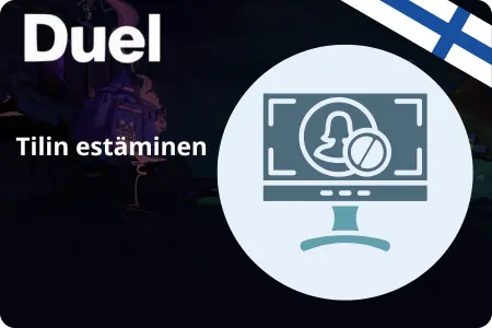 Duel Casino tilin estäminen - lukittu tili